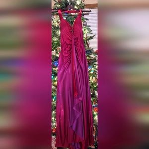 Jump by Wendye Chaitlin satin purple/heliotrope evening dress Size 5/6
